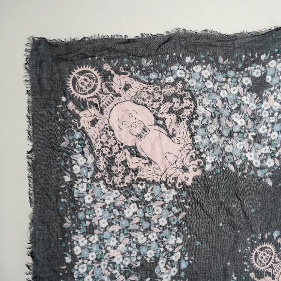 Zadig & Voltaire Kerry Flower Dog Square Scarf - Picture 3 of 5